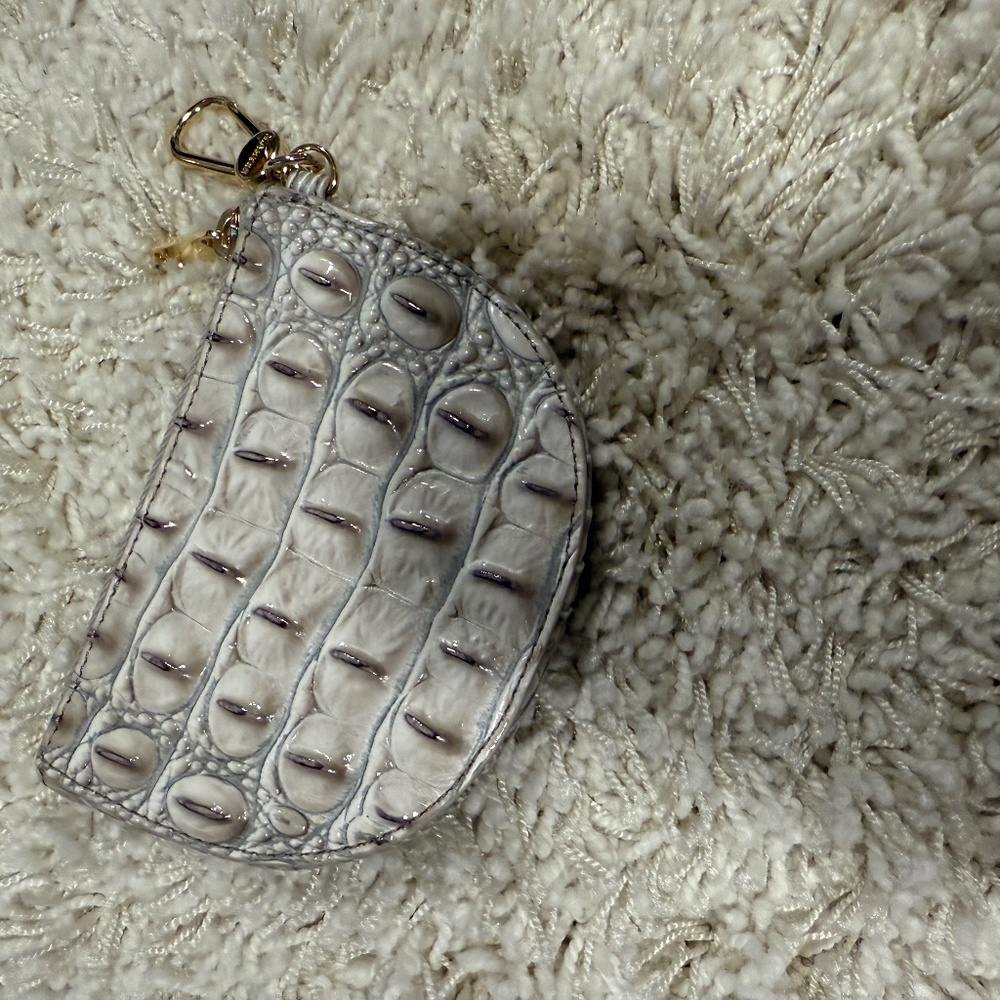 NEW!  Brahmin Britt Coin Purse - light Gray/Silver - Picture 2 of 5